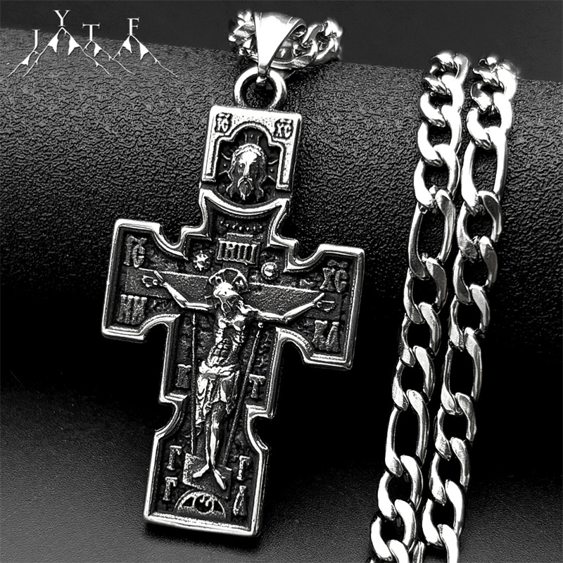 Vintage Fashion Icons - Vintage Orthodoxe Ikone Kreuz Jesus Kruzifix