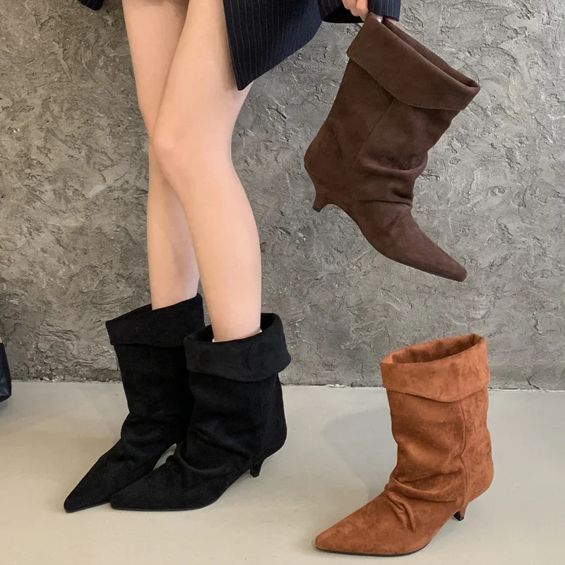 Vintage Style Women Fashion - Aneikeh Winter Spitze Stiefeletten mit dünnem,