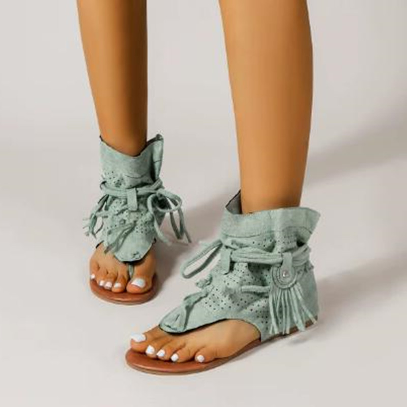 Vintage Fashion Rome - Luxus-Sandalen 2026 Retro Gladiator Damen Zehensteg-Sandalen