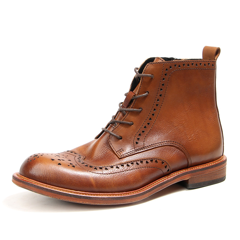 Vintage Fashion For Men - Vintage Herren-Knöchel-Chelsea-Stiefel, luxuriöses echtes Leder, 2025,