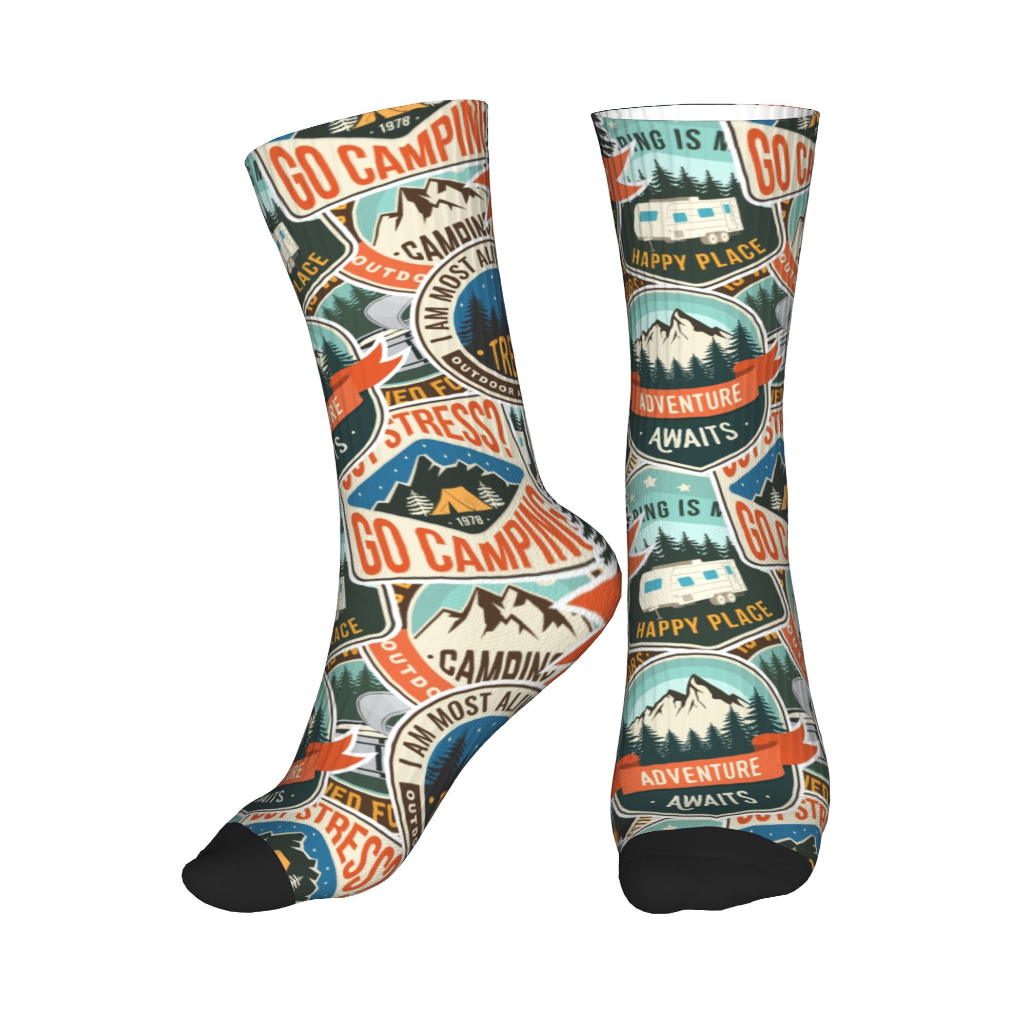 Vintage Fashion For Men - Modische Herren-Socken im Vintage-Stil mit Mountain