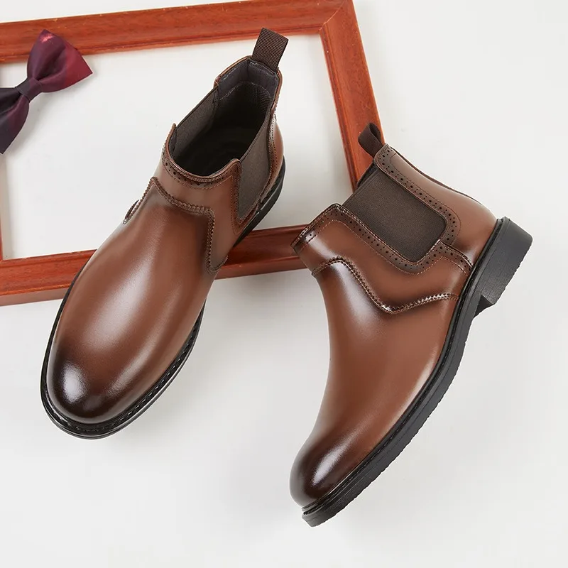 Vintage Fashion For Men - Vintage Herren-Oxford-Stiefel aus Leder, luxuriös, handgefertigt,