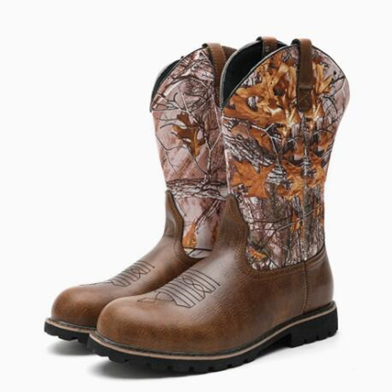 Vintage Fashion Fabrics - Herrenstiefel, klassische handgefertigte Lederstiefel mit Stickerei,