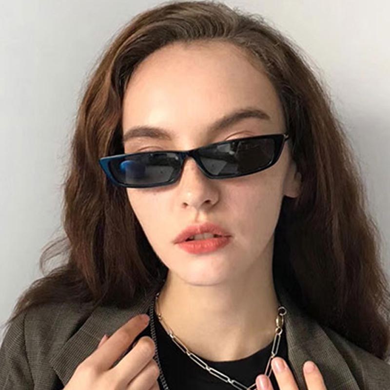 Vintage Fashion Trends - Kleine Rechteckige Sonnenbrille Mode Damen Retro