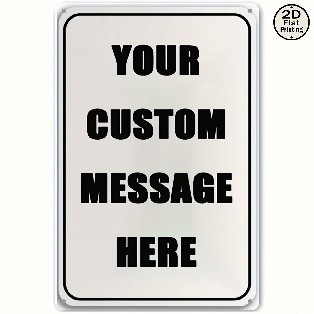 Vintage Fashion Plates - Individuelles Metall-Blechschild Personalisiert mit Eigenem Text,