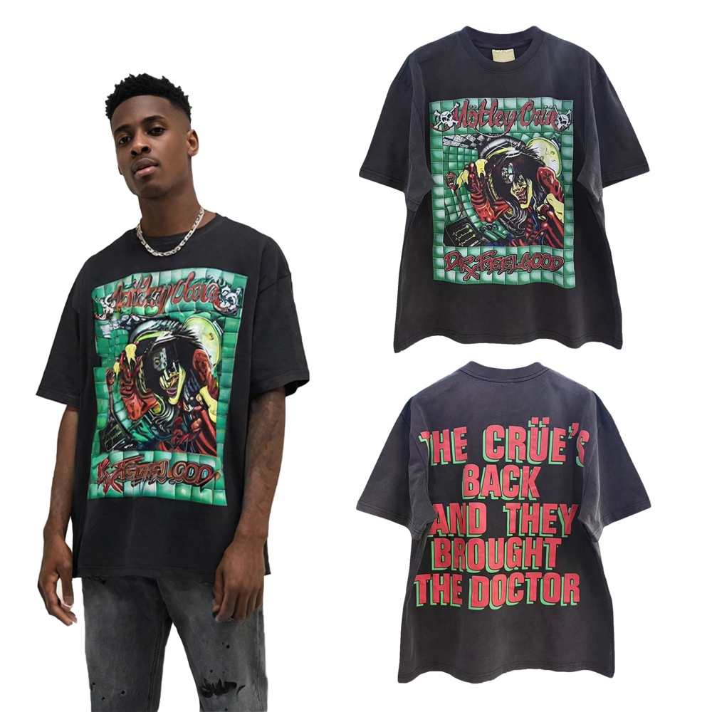 Vintage Fashion Revival - Streetwear Vintage Rock Revival Grafik-T-Shirts High-Street-Style