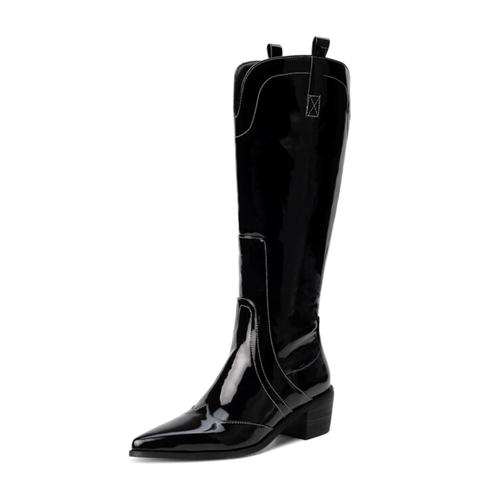 Vintage Fashion Rome - Kniehohe Stiefel für Damen, Vintage-Stil, spitze