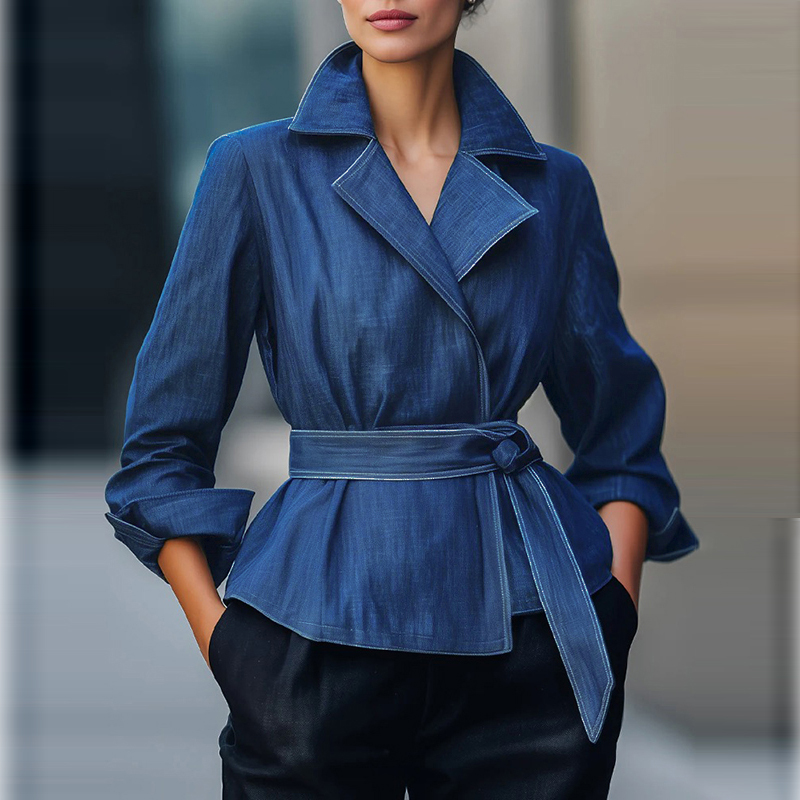 Vintage Fashion For Women - Herbst Frühling 2026 Mode Denim-Jeansjacke für