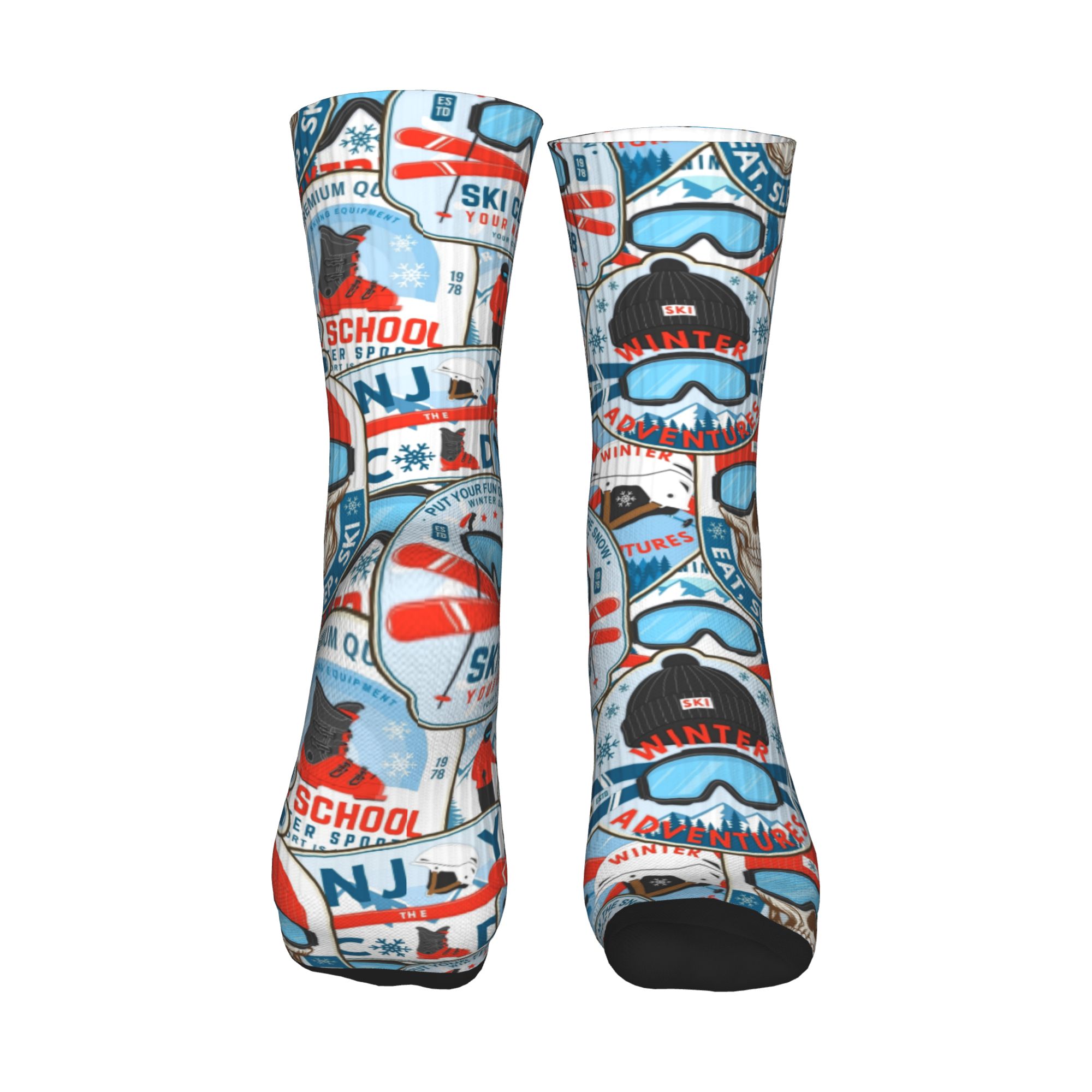 Vintage Red Blue Ski Club Sock – Vintage Fashion For Men Bewertung und Preis