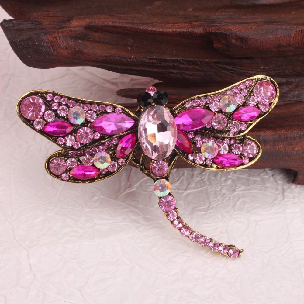 Vintage Goldton-Rosa Strass-Li – Vintage Fashion Retro Outfit Bewertung und Preis
