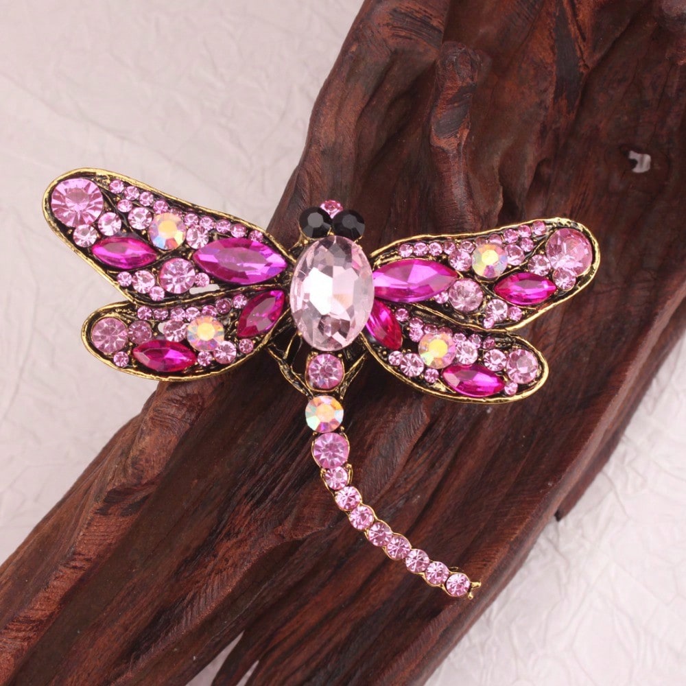 Vintage Goldton-Rosa Strass-Li – Vintage Fashion Retro Outfit Bewertung und Preis