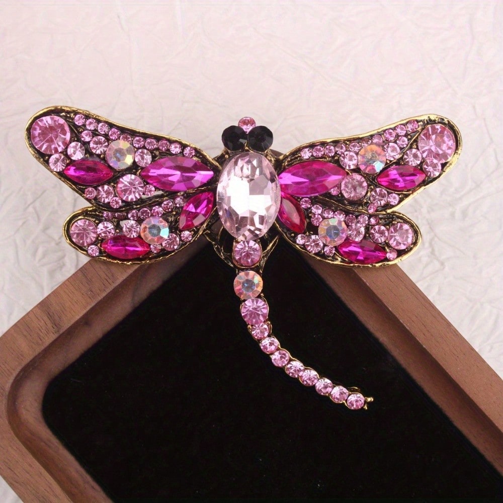 Vintage Goldton-Rosa Strass-Li – Vintage Fashion Retro Outfit Bewertung und Preis