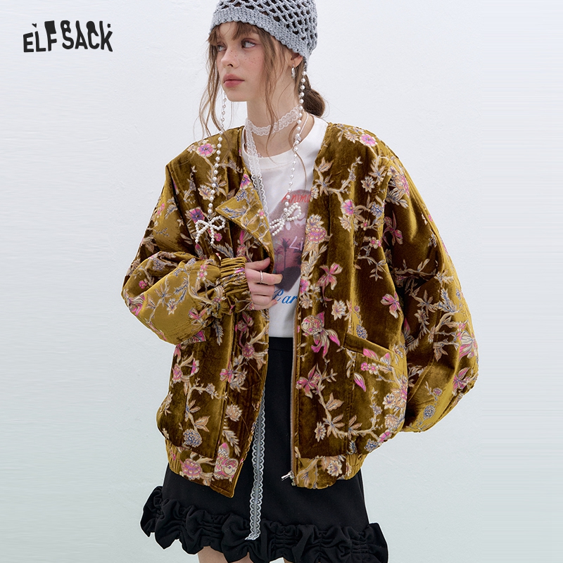ELFSACK Gold-Samtjacke für Dam – Velvet Blazer Vintage Bewertung und Preis
