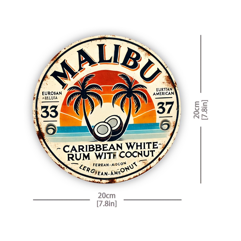 Vintage Malibu Rum Coconut Alu – Vintage Fashion Plates Bewertung und Preis