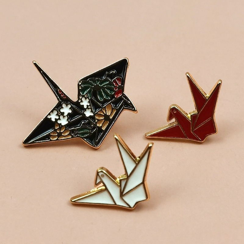 Kreativer Origami-Kranich Emai – Vintage Fashion Meaning Bewertung und Preis