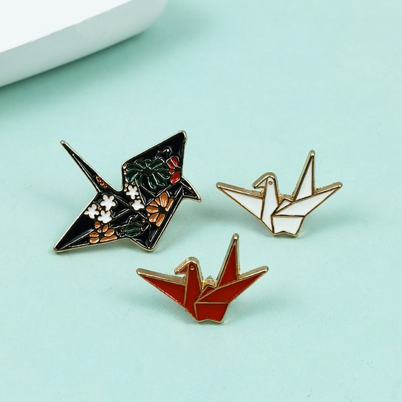 Kreativer Origami-Kranich Emai – Vintage Fashion Meaning Bewertung und Preis
