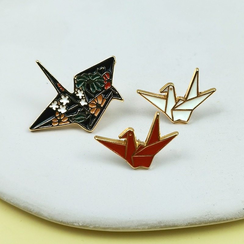 Kreativer Origami-Kranich Emai – Vintage Fashion Meaning Bewertung und Preis