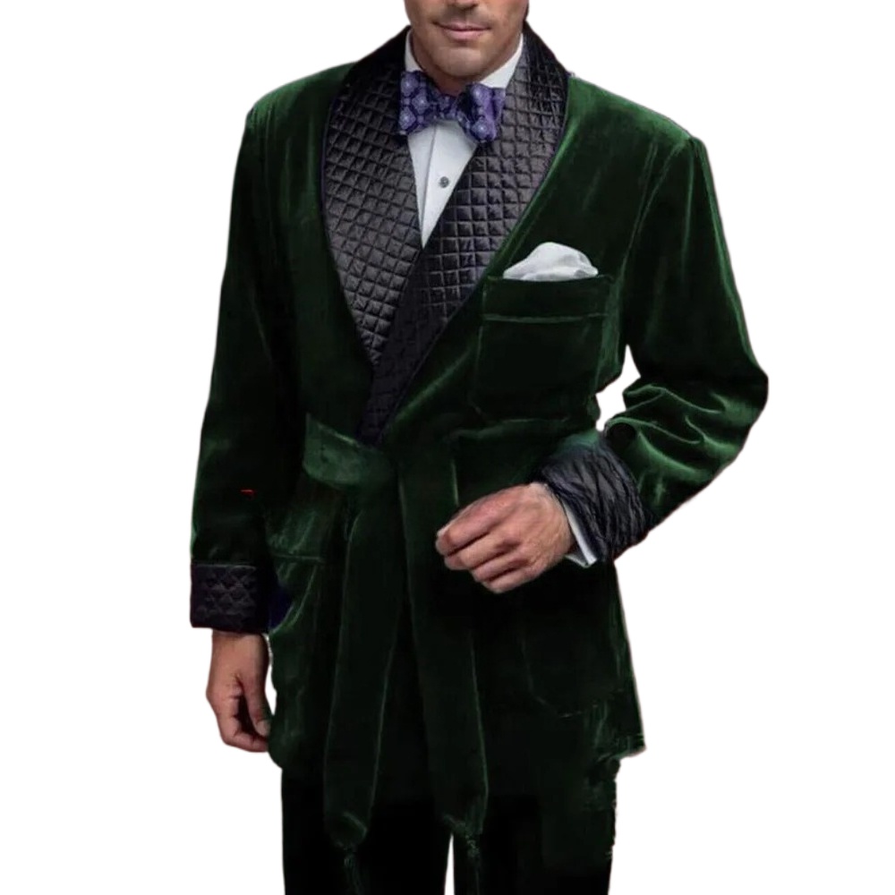 Raucheranzug aus grünem Samt f – Velvet Blazer Vintage Bewertung und Preis