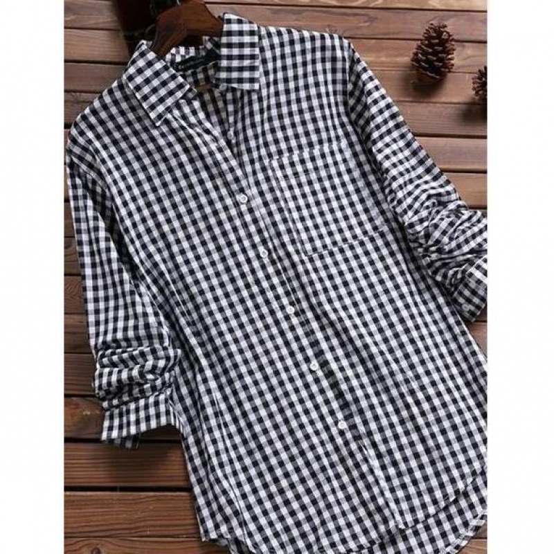Loses kariertes Hemd mit Krage – Vintage Fashion Ebay Bewertung und Preis