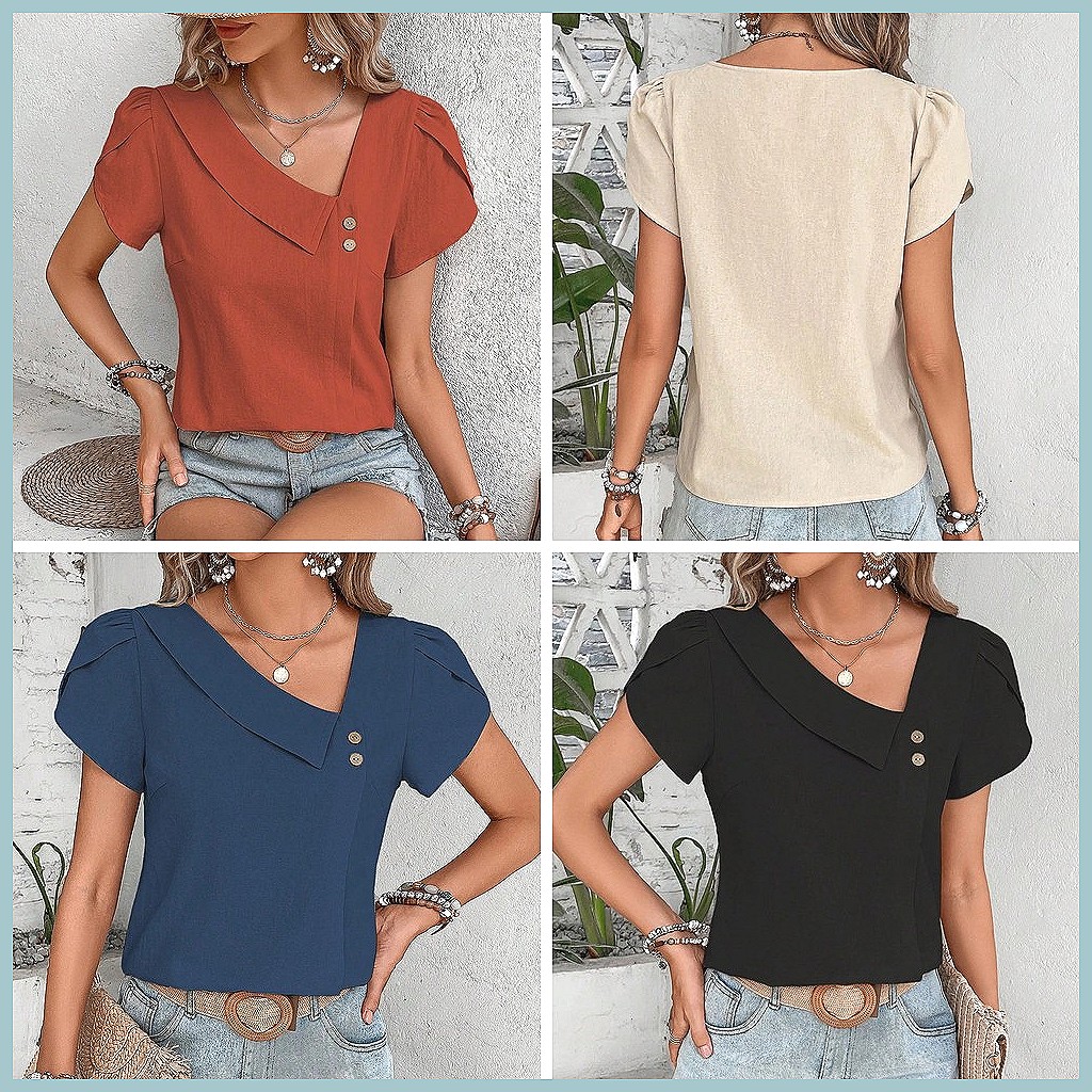 2024 Sommer Vintage Einfarbige – Vintage Fashion For Women Bewertung und Preis