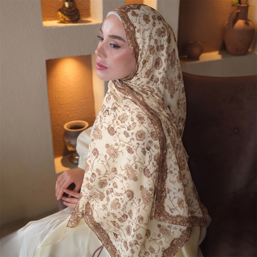 Vintage Blumenmuster Hijab Wei – Vintage Fashion For Women Bewertung und Preis